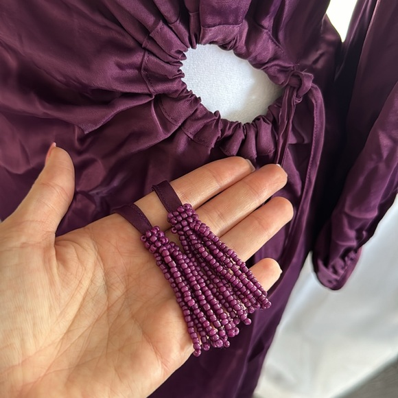 FARM RIO Front Circle Cut Out Midi Dress – PURPLE, XS, $315 - Picture 6 of 11